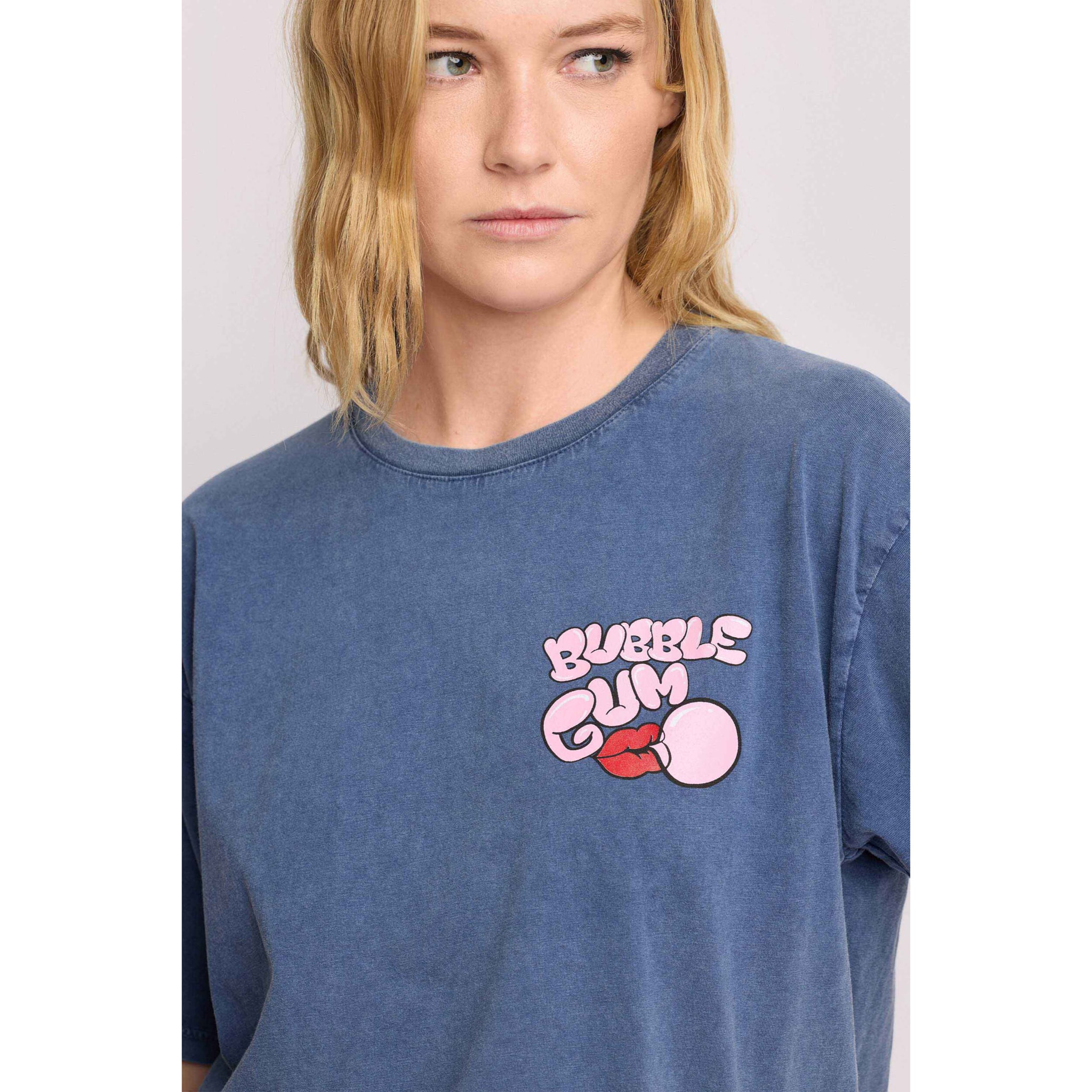 Kocca - T-shirt in cotone con grafica pop art Donna, Tinta unita, Girocollo