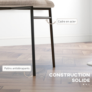 Lot de 2 chaises – Assise rembourrée – Design moderne