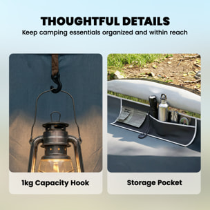 Tente de camping 2-4 personnes tente de voiture 2 en 1 bleu foncé