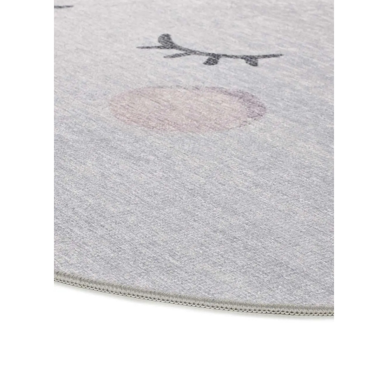 CANDY Alfombra infantil lavable con forma nube plata, 80x120 cm