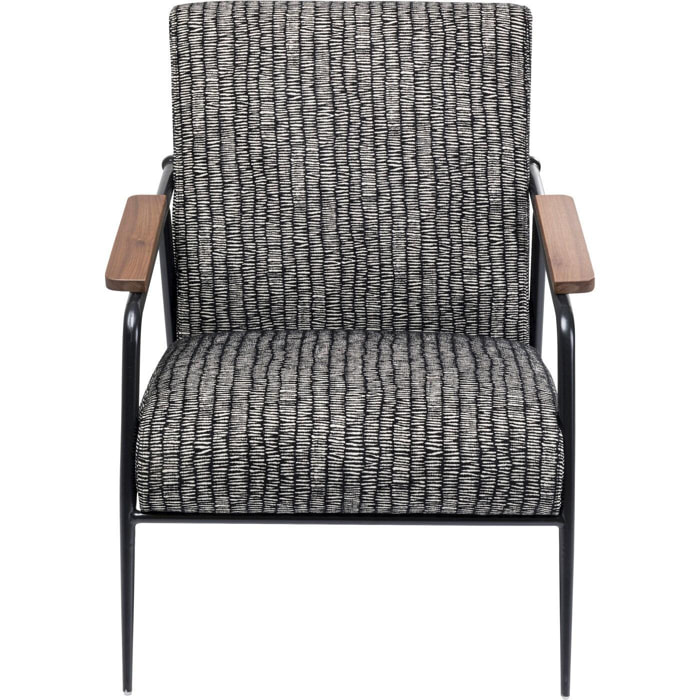 Fauteuil et repose-pieds en tissu gris - Snuggle - Kare Design