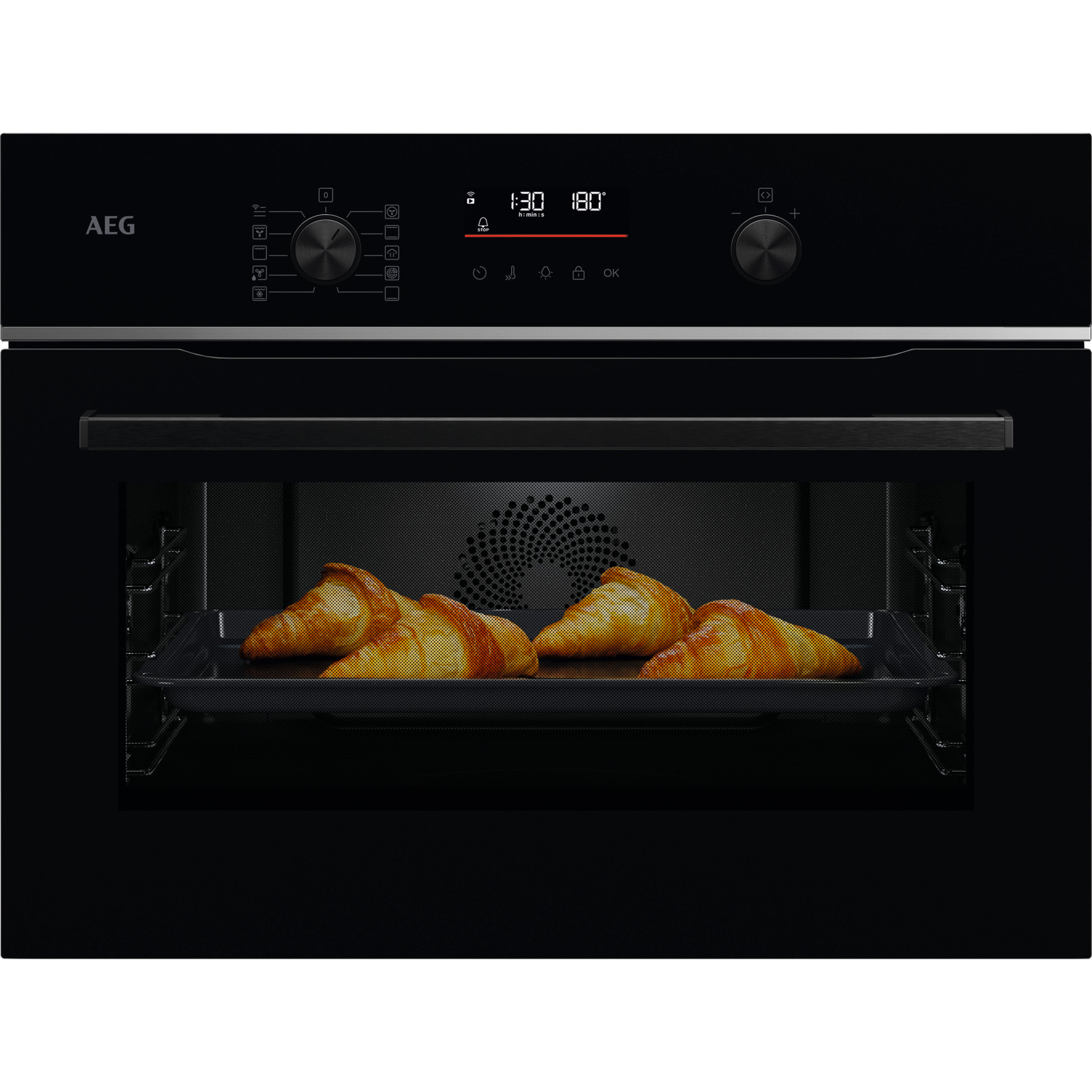 AEG Horno compacto Serie 5000 SurroundCook con SteamBake con Display LED Explore TA5PK401B