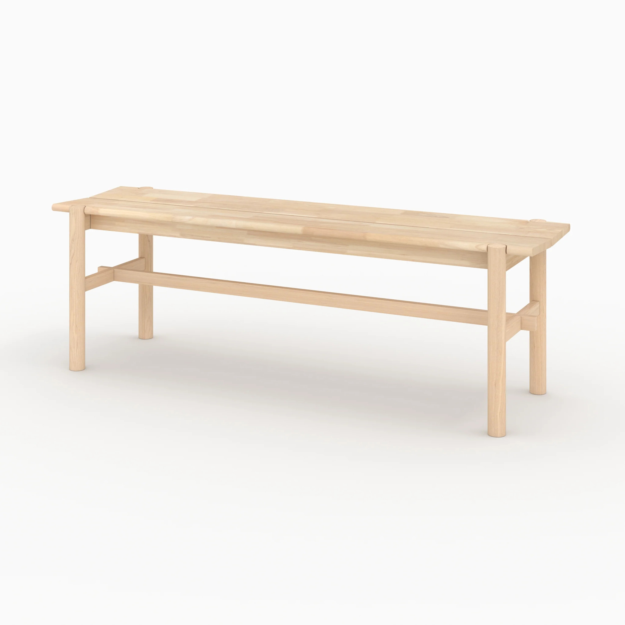 Banc 3 places en bois effet blanchi - Suzette