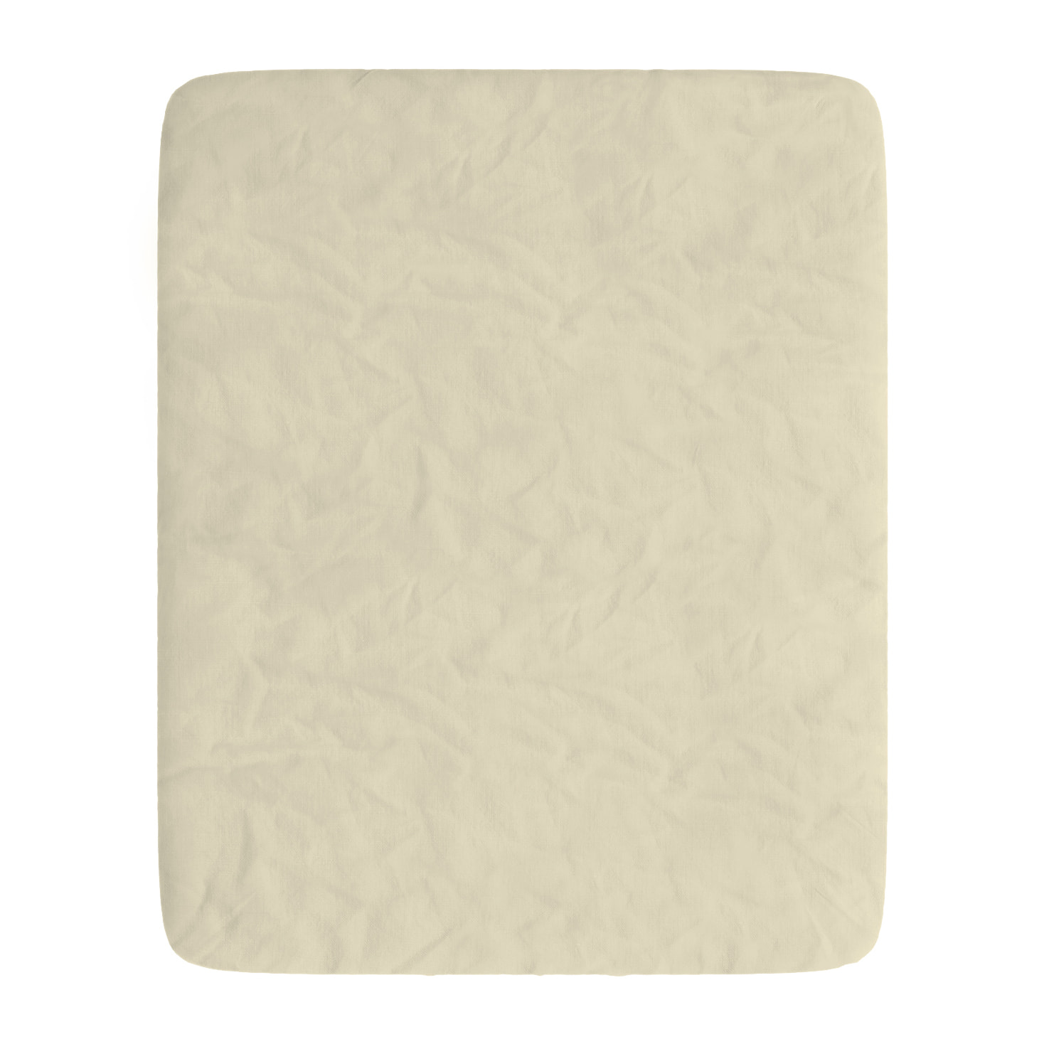 LENZUOLO SOTTO WATERWASHED, con angoli, 100% Microfibra, No Stiro - CREMA