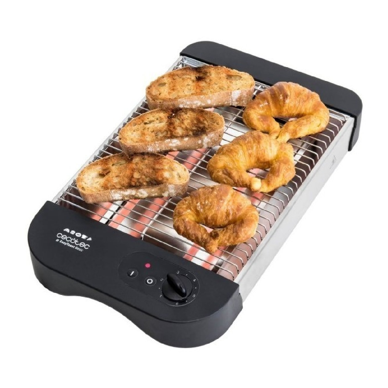 Cecotec Grille-Pain Horizontal Easy Toast Basic, 600W, 6 Niveaux, Plateau Ramass