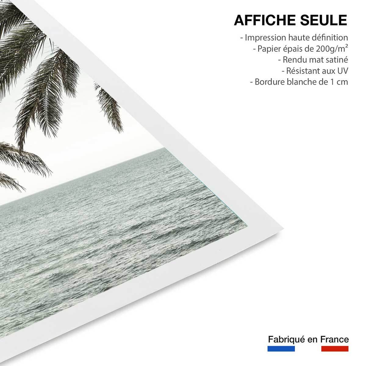 Poster plage tropicale secrète Affiche seule