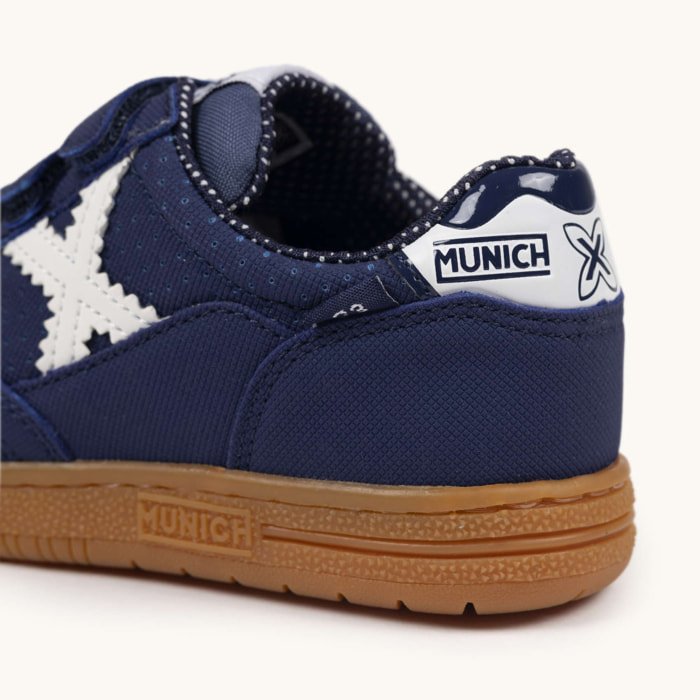 Zapatillas Infantiles de Fútbol Sala con Triple Velcro MUNICH G-3 KID VCO 452