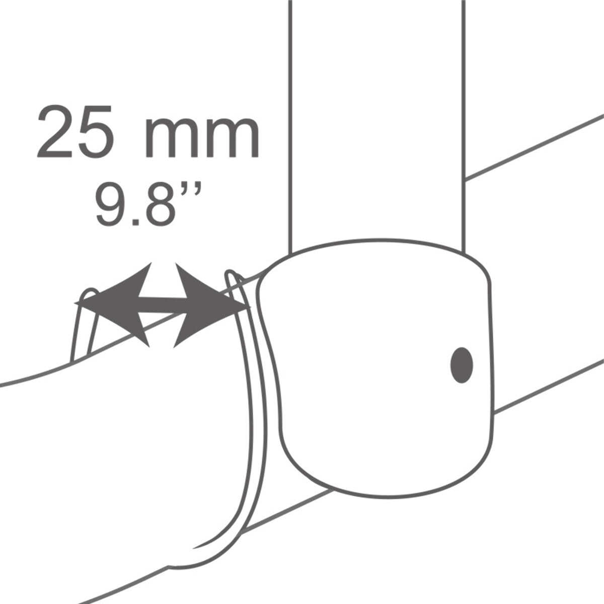 Suspente pour Barre de douche d'angle Alu 60cm Chromé MSV