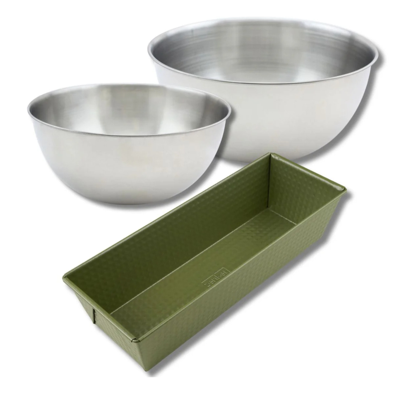 Set pâtisserie avec moule à cake 30 cm, 2 bols à mixer et spatule Zenker