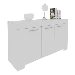 Credenza 3 Ante Design Con 5 Vani Capienti Multi Spazio Stile Moderno Nairobi Per  Soggiorno Cucina Sala Da Pranzo, Mobile Tv  144 x 80 x 42 cm Bianco