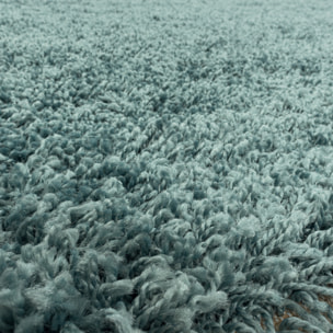 SYDNEY - Tapis shaggy uni à poils longs bleu - SYD3000BLE