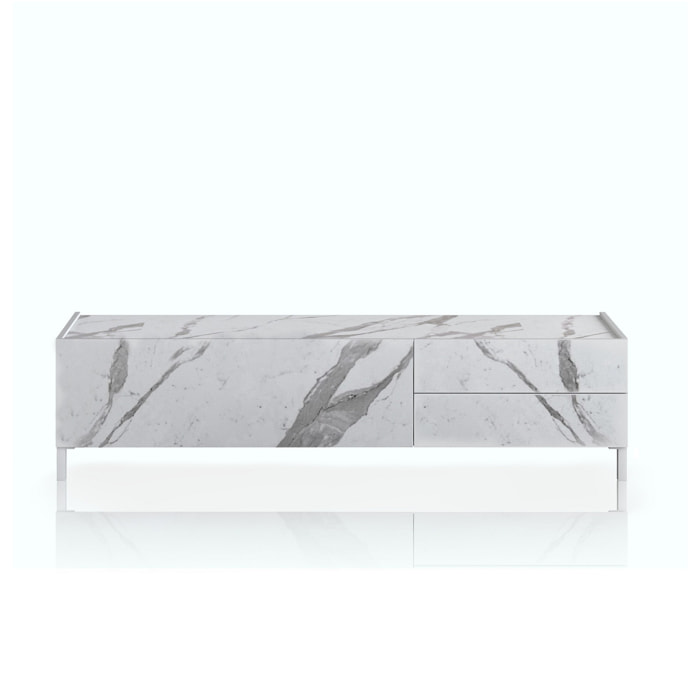 TOMASUCCI porta TV EDDY WHITE MARBLE Multicolore