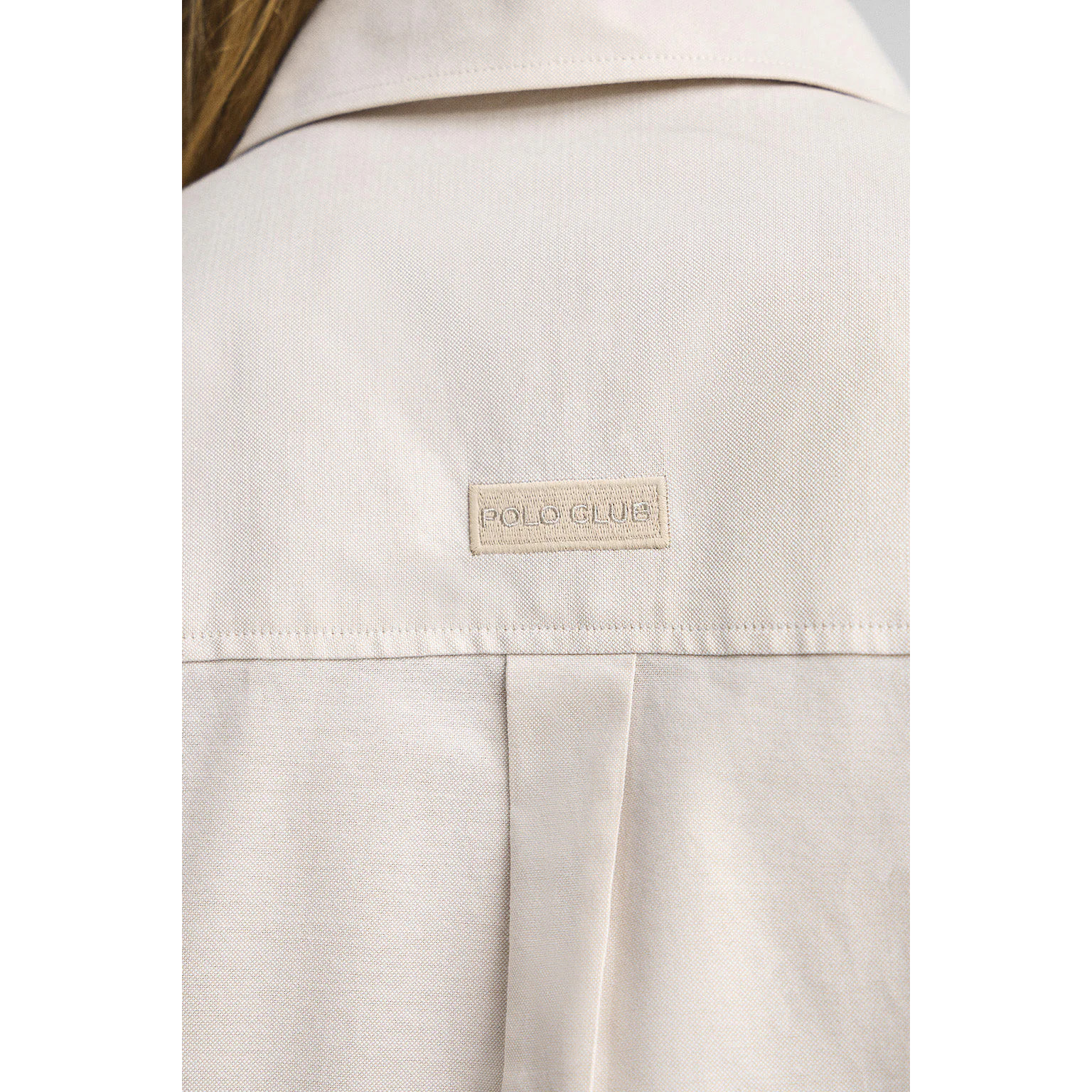 Camisa beige de corte relajado con logo Polo Club