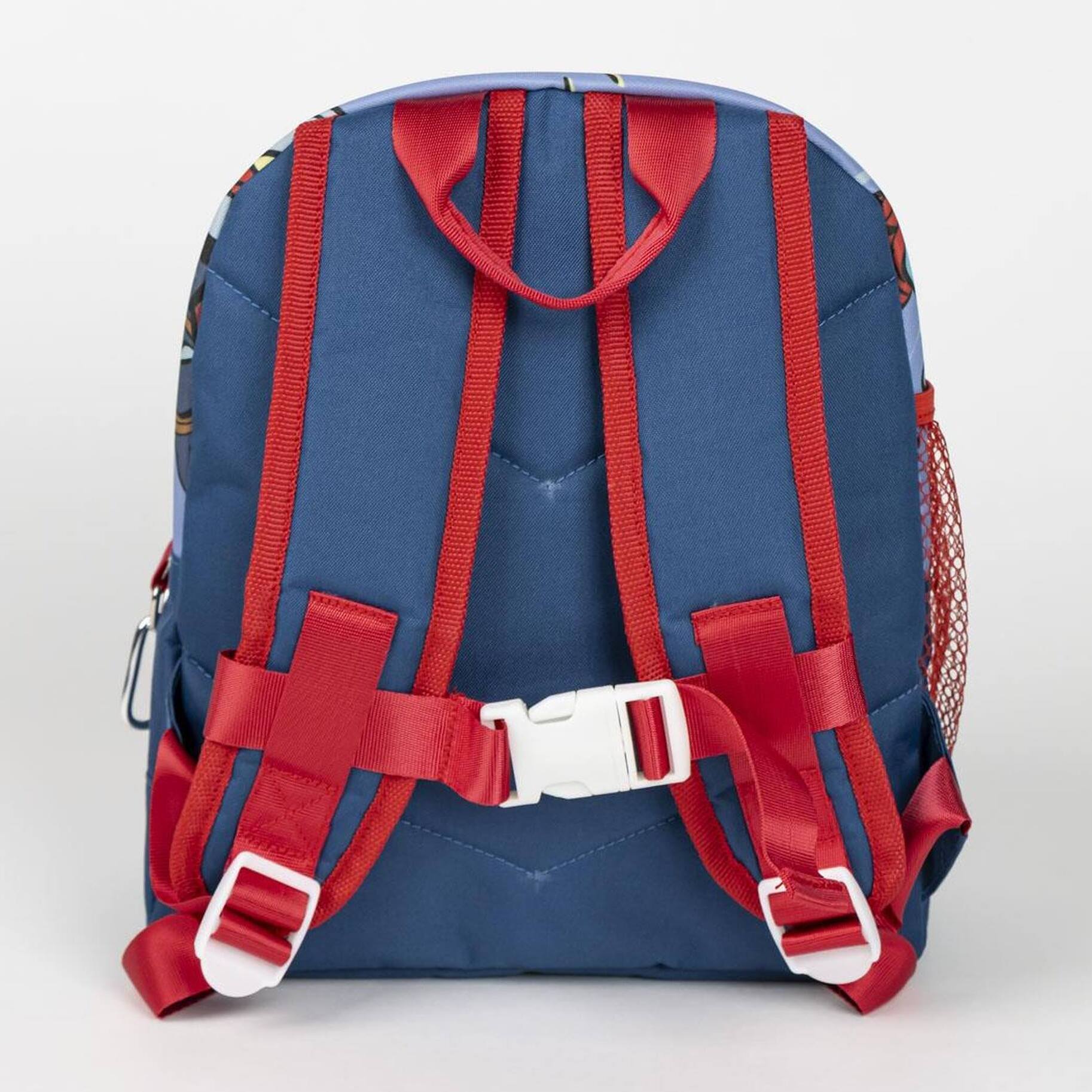 Mochila estilo trekking de avengers - multicolor - 23x27x15cm - fabricada con poliéster - mochila infantil con varios bolsillos - cinturón y asas aju