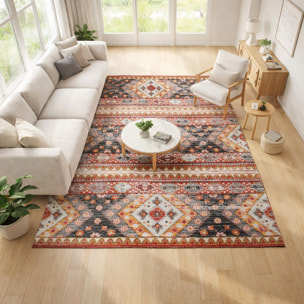 tapis fin aux motifs traditionnels Ethniques