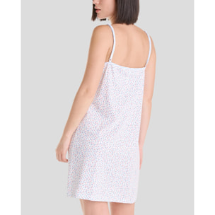 Camisón corto mujer flores con tirantes suave