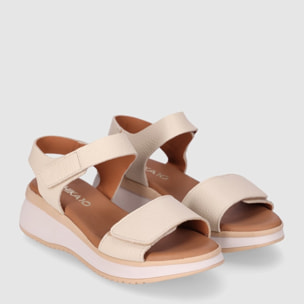 Sandalias de Piel - Hielo - Tacón: 4 cm