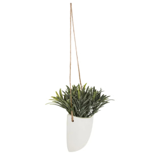 Plante artificielle à suspendre pot céramique H20cm
