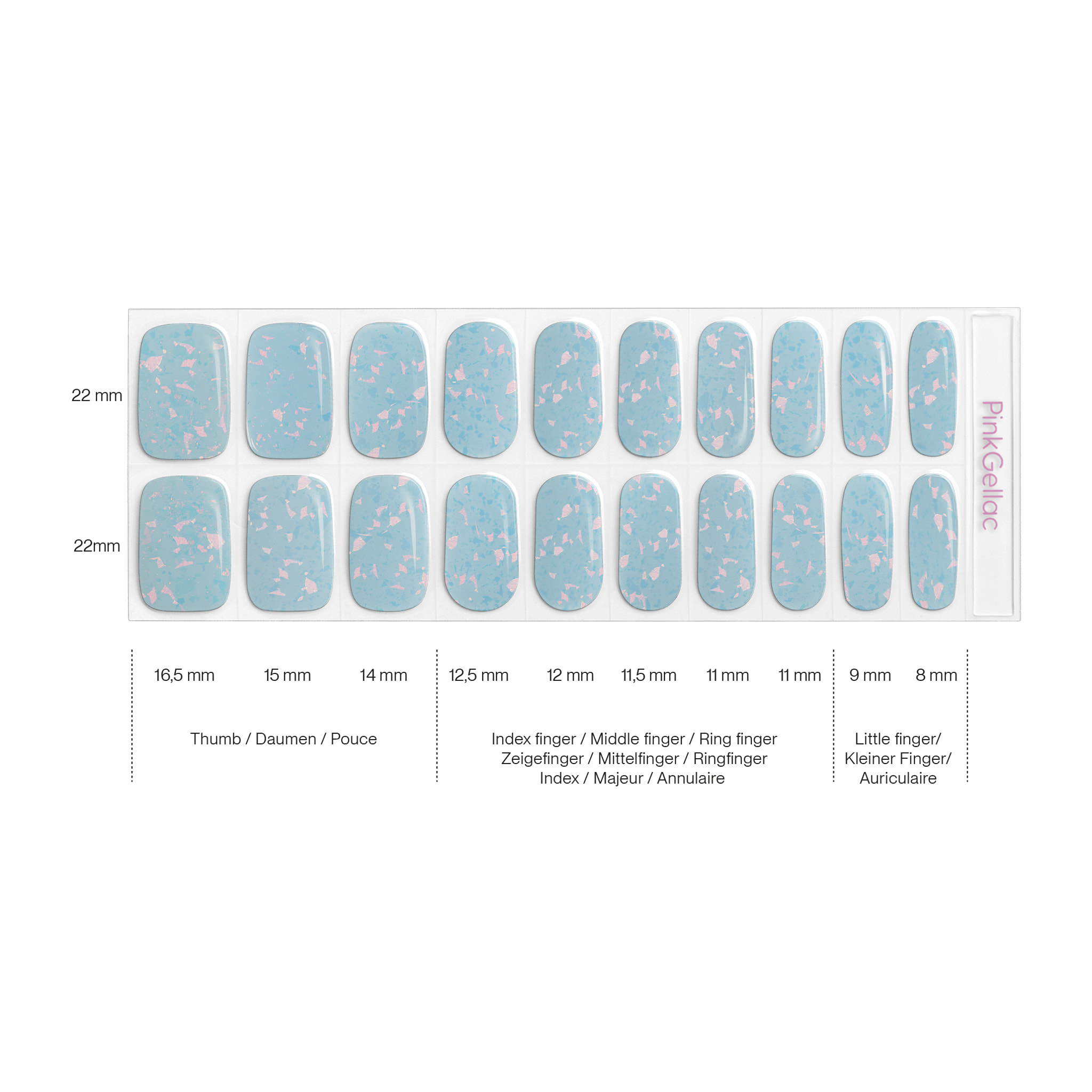 Stickers gel - 0009 Holographic Blue