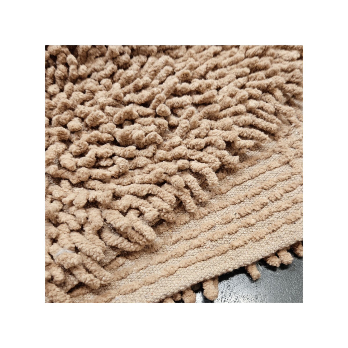 Tapis de salle de bain rectangulaire 40 x 60 cm en coton chenille - SHAGGY