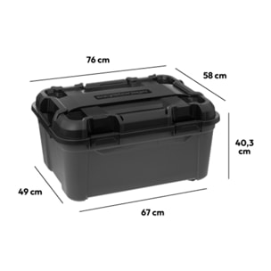 Boîte en plastique 120L noir