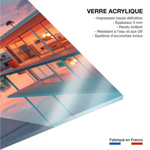 Tableau architecture maison avec piscine sur los angeles  Tableau plexiglas