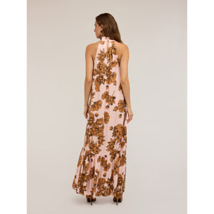 Motivi - Vestido largo floral - Rosa cipria