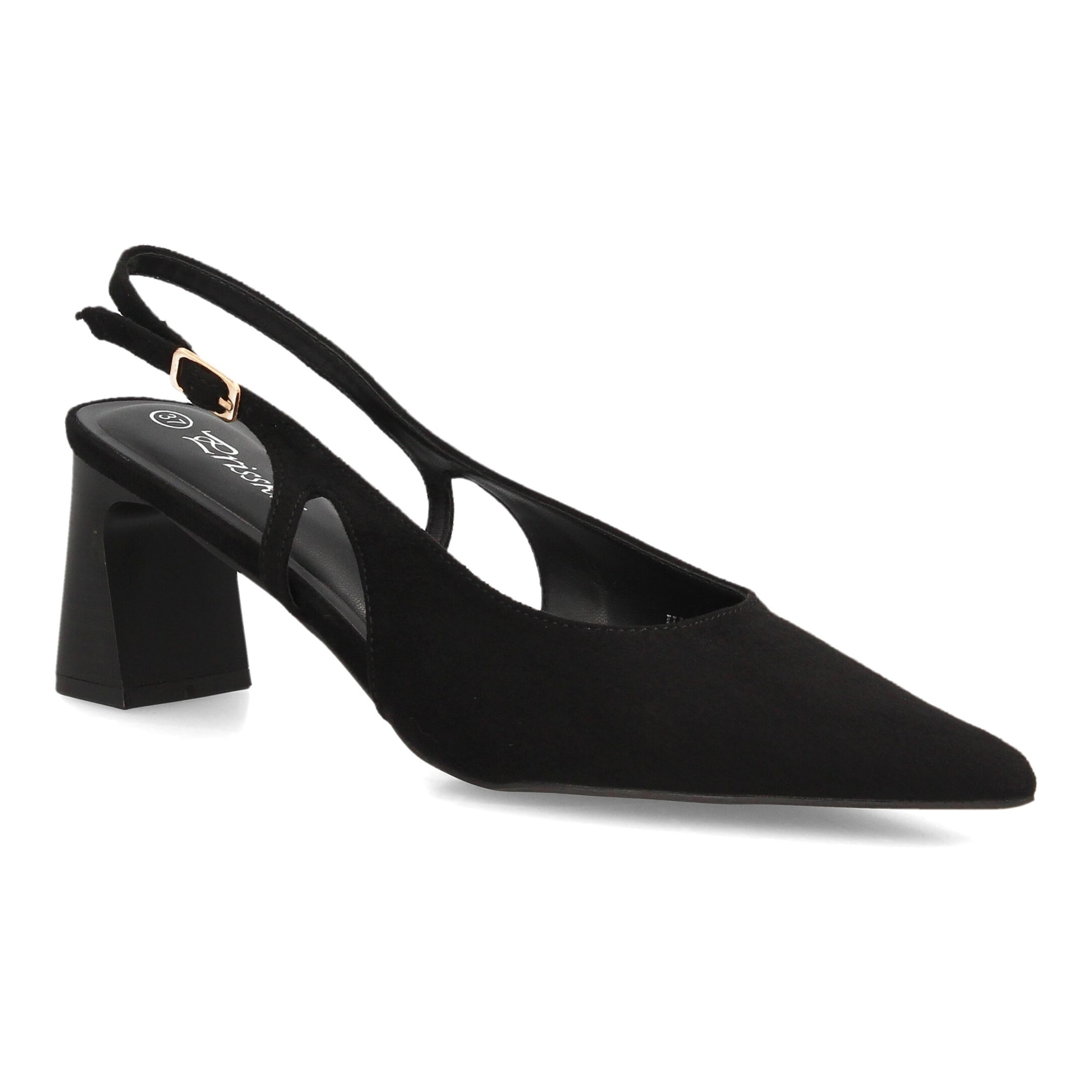 Zapatos slingback elegantes de tacón ancho para mujer