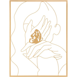 PANNELLO IN FERRO HANDS ON FACE CM 60X1X80