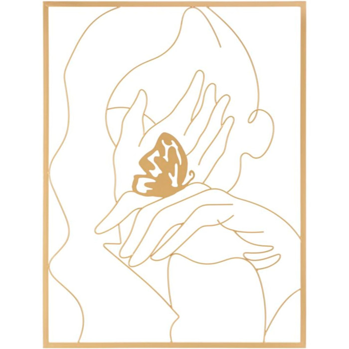 PANNELLO IN FERRO HANDS ON FACE CM 60X1X80