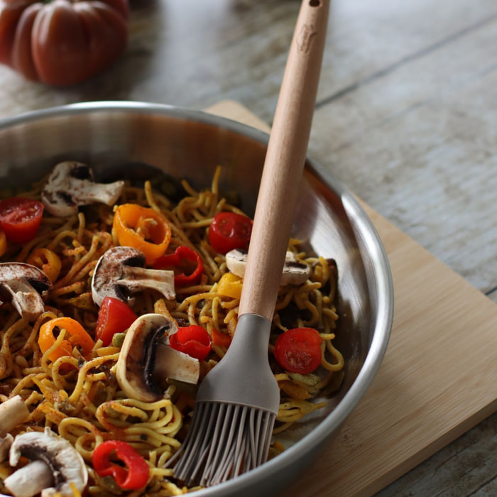 Pinceau en silicone et manche en bois  ELIOTT