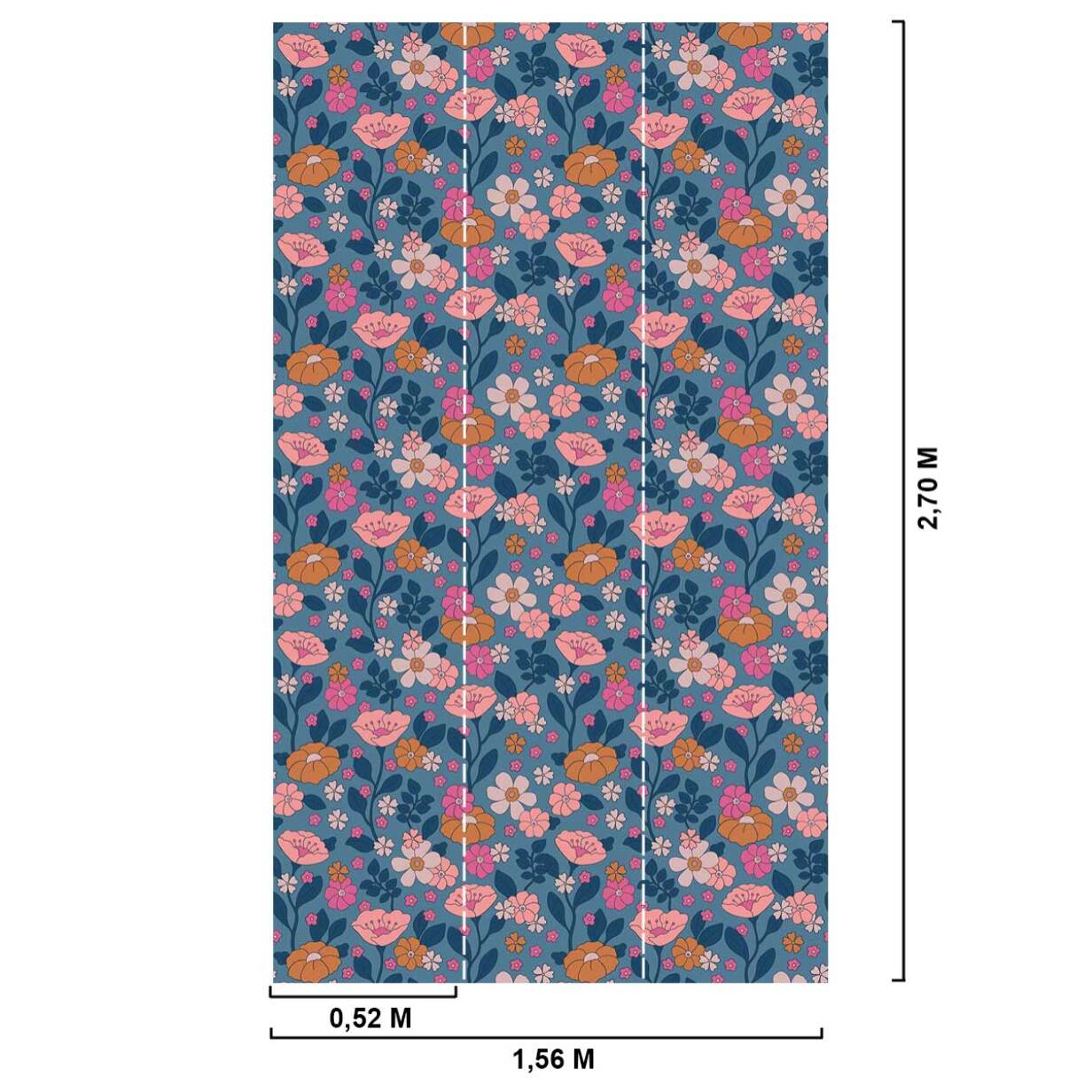 Papier peint panoramique Adèle bloom  Intissé