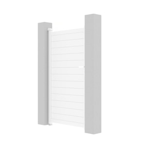Portillon aluminium "Eric" - 101.2 x 180.9 cm - Blanc