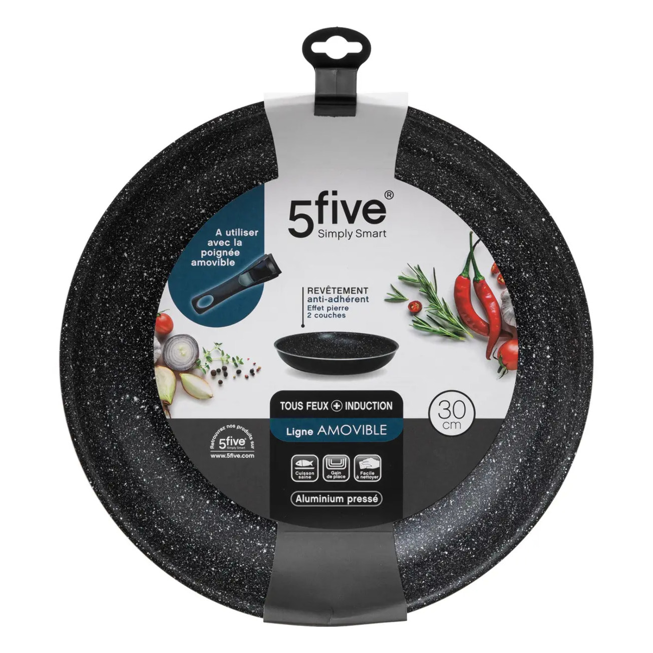 Poêle "Amovible" en aluminium pressé 30cm