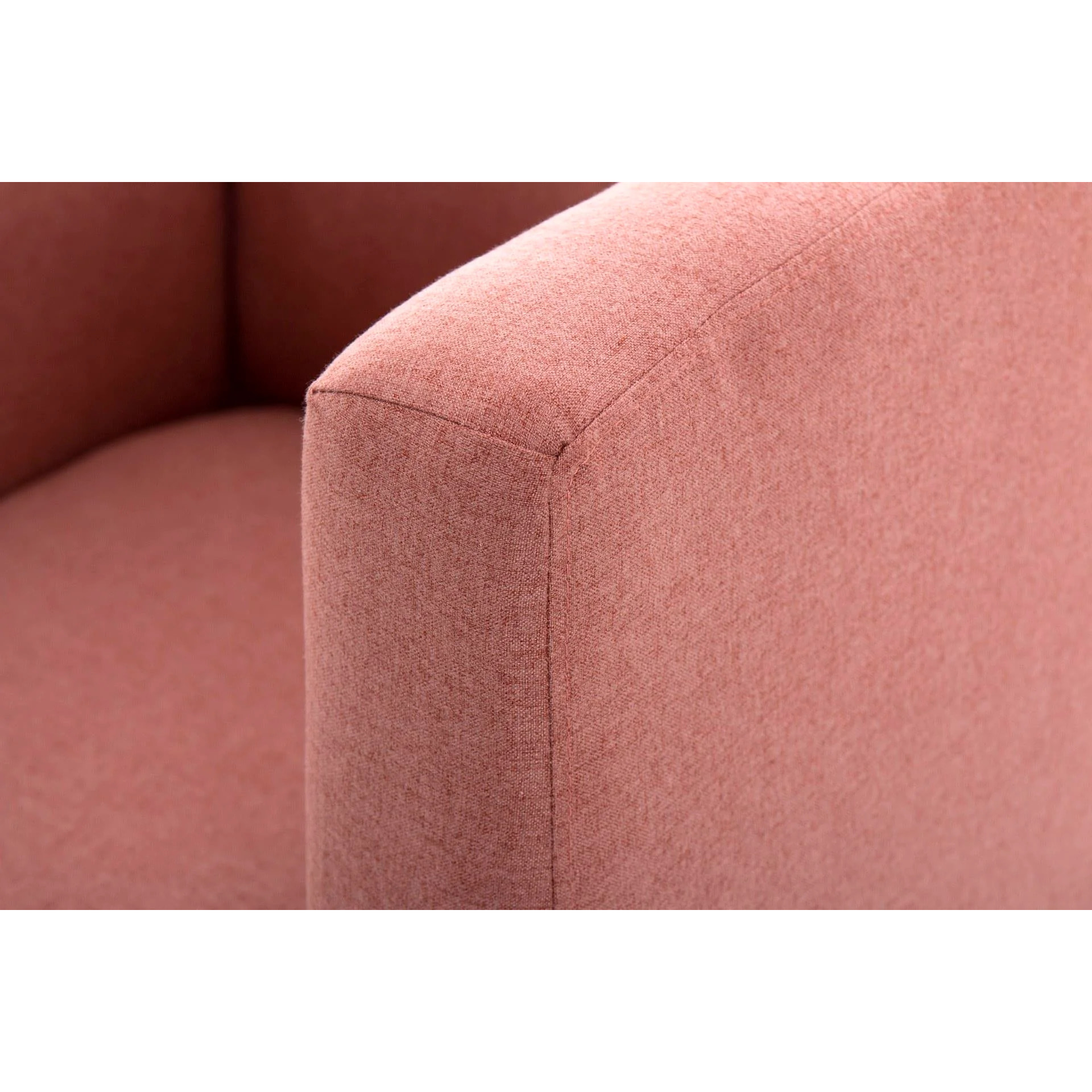 Sillon Textil Rosa C/patas Metal Negro 70x65x75 Cm