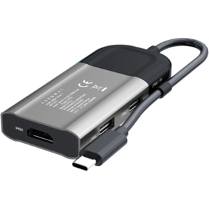 Hub USB C ADEQWAT USB-C / multiports 6 en 1