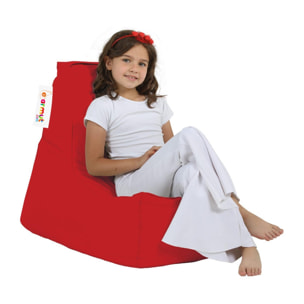 Sillón-puf para niños para exteriores- rojo