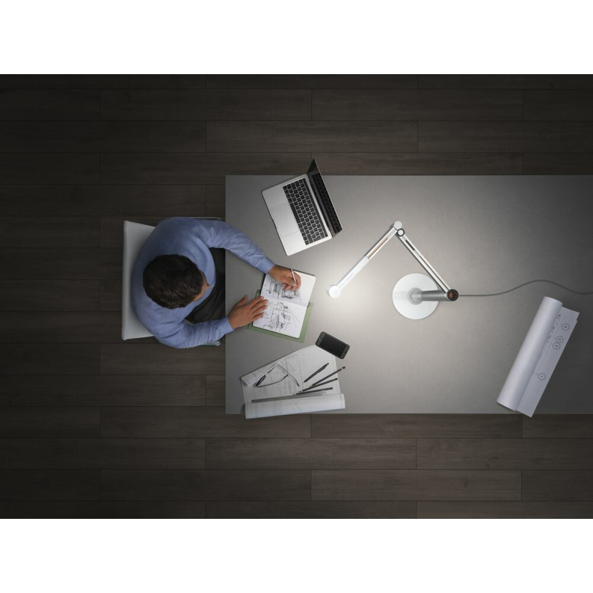 Lampe de Bureau Dyson Solarcycle Morph Blanc/Argent
