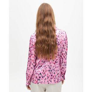 Camicia dritta stampa animale