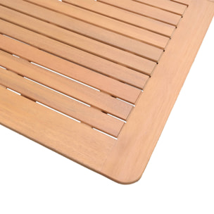 Table de jardin extensible bois d'eucalyptus + 6 assises ARBO + ALMERIA
