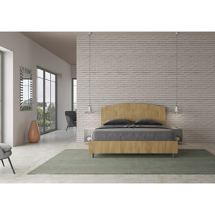 Lit avec sommier 160x200 gris béton Dora