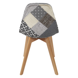Chaise Patchwork Gris - Lot De 2