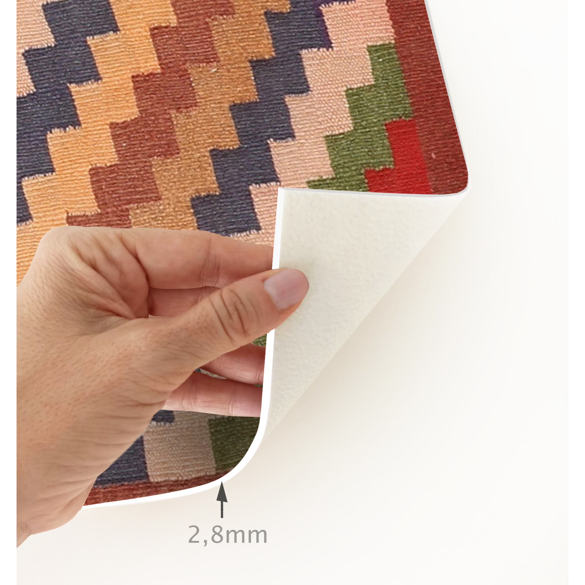 Alfombra de vinilo CERAMIKO, Zigurat 100x120 cm