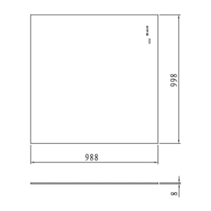 Walk-In 100x100cm paroi de douche fixe à l'italienne, verre fumé Easy Clean, pour cloison abaissée (SATWIS100KS)