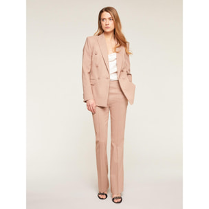 Motivi - Chaqueta blazer de doble abotonadura lúrex - Beige