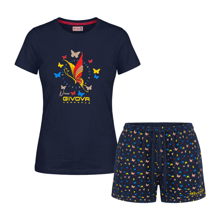 Completo Homewear Donna Corto GIVOVA Cotone