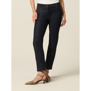 Oltre - Jeans regular con strass - Blu