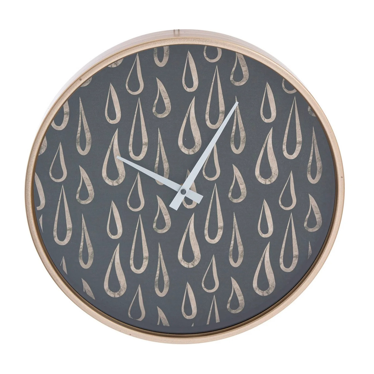 Reloj Pared Cristal / Mdf / Metal 40x6x40 Cm