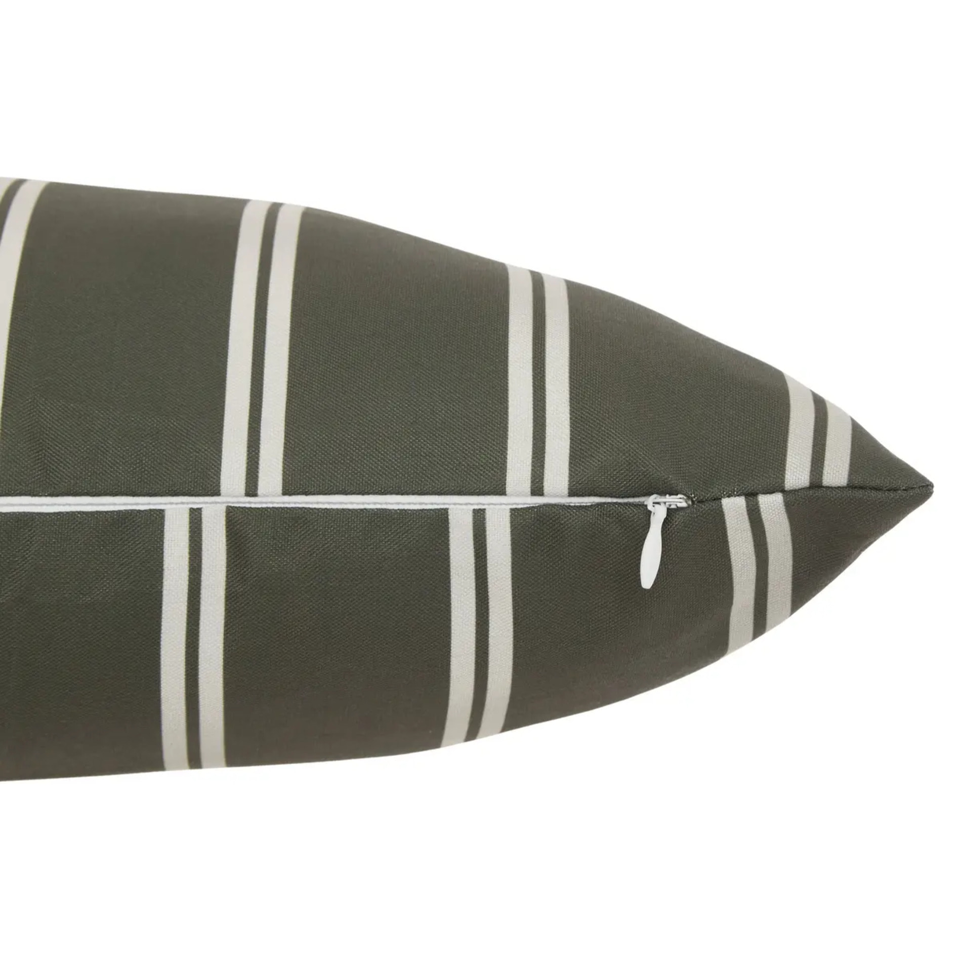 Housse de coussin d'extérieur Tileo 50x30cm rayée vert foncé