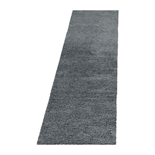 FLUFFY - Tapis shaggy uni à poils longs Gris clair